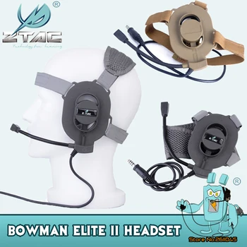 Z Taktických Heeadphones Lov Sniper Bowman Elite II taktické Boom headset Mikrofón Pre Airsoft Paitball Z027