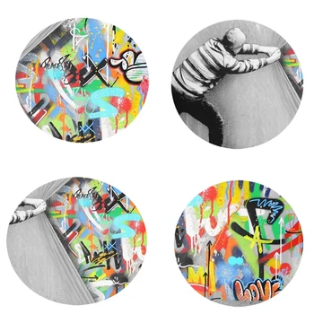 Za Oponou Graffiti Umenia Maľby na Plátne Plagáty a Vytlačí Wall Street Art Obrázok pre Obývacia Izba Cuadros Domova