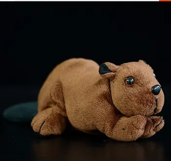 Zadarmo shiping nové 14 cm malý beaver bábika simulácia bobra plyšové hračky pre malé deti darček