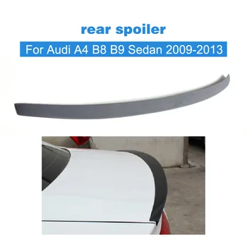 Zadný Kufor Spojler Krídlo Pre Audi A4 B8.5 Sedan 2009 - 2013 Zadný Kufor Spojler Boot Pery Krídlo PU Nevyfarbené Sivý Náter