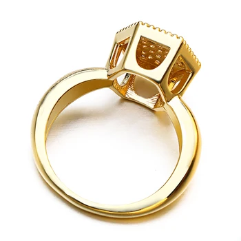 Zapojenie Zirkón Krúžky Crystal Prstene Pre Ženy, Nový Módny Rose Gold Color CZ Dámy Päť-Bod Star Šperky Darček