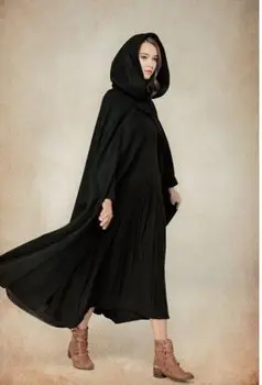 Zaujímalo Ženy Kapucňou Kabát s Kapucňou Plášť s Kapucňou Cape cosplay Plášť 3 farby stredoveké kostýmy pre dospelých kostým, šaty 2019