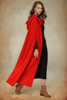 Zaujímalo Ženy Kapucňou Kabát s Kapucňou Plášť s Kapucňou Cape cosplay Plášť 3 farby stredoveké kostýmy pre dospelých kostým, šaty 2019