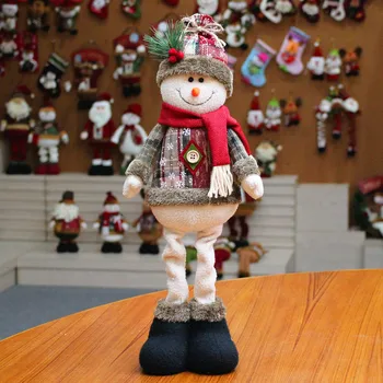 Zaťahovacie Santa Claus Figúrka Ozdoby Roztomilý Elf Bábiky Scény Usporiadanie Vianočné Ozdoby Cute Santa Claus Dekorácie