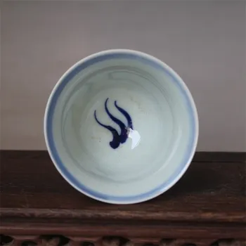 Zber Čínske Staré Starožitný Porcelán Ming Xuande Rok Blue & White Porcelánu Maľovanie 12 Zverokruhu Zvierat Dragon Vysoké Nohy Pohár