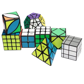 ZCUBE Zväzok 8PCS/Set Darčekové Balenie Qiyi XMD Magic Cube Nastaviť 2x2x2 3x3x3 4x4x4 Zrkadlo Rýchlosť Cube Puzzle Vzdelávacie Hračky Pre Deti,