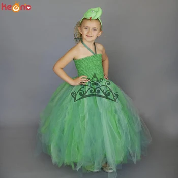 Zelený Had Dievčatá Tutu Šaty s hlavovým oblúkom Roztomilý Wild Plaz Sprievod Šaty Halloween Kostým Detský Baby Cosplay Šaty