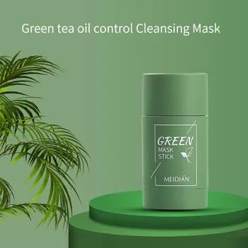 Zelený Čaj Pevné Cleansing Mask Hydratačná Olej Kontrolu Akné Blackhead Zúčtovania Masku na Tvár Jemnými Pórmi Tváre Bahenné Masky 40g