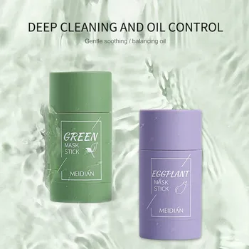 Zelený Čaj Čistenie Hliny Stick Maska Oil Control Anti-Akné Krém Na Tvár Pevné, Jemné Čistenie, Maska Starostlivosť O Pleť Kórejský Kozmetika