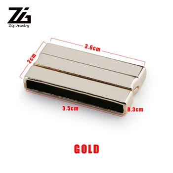ZG 35*2 mm Silné Magnetické Uzávery Nový Dizajn Kožený Náramok Spojenie Zlata, Striebra DIY Šperky Zistenia Tvorby