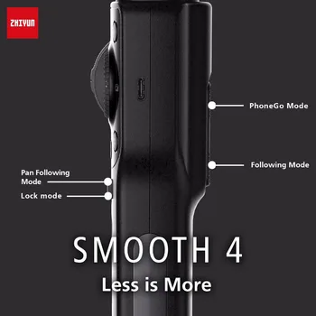 Zhiyun Smooth4 hladké 4 3-Os, Prenosné Gimbal Stabilizátor pre Smartphone akcia fotoaparát iPhone X 8 Gopro Hero 5 sjcam YI mic auta