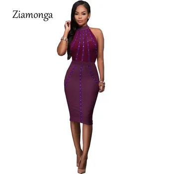 Ziamonga XS-XXXL Plus Veľkosť Ženy Vestidos Módne Slim Mimo Rameno bez Rukávov Čipky Šaty Jeseň Sexy Bodycon Obväz Šaty