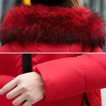 Zimná bunda ženy parkas kvalitné zimné ženy kabát 2021 módne dlhé štíhle pevné farba ženy bunda parkas plus veľkosť