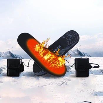 Zimné Nabíjateľná Vyhrievané Vložky do topánok Lyžiarske vložky Outdoorové Športy Nohy Otepľovanie Vložky, Tepelné Elektrické Nohy Teplejšie Napájaný z Batérií