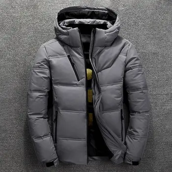 Zimné pánske Bavlnené Jacket Mens Kapucí Bežné Krátka Srsť Vetru Cutton Čalúnená Bunda Muž Značku Oblečenia SA817