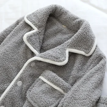 Zimné udržať teplé pyžamo sady mužov vysokej kvality Zahustiť ovce flanelové dlhý rukáv pánske sleepwear bežné pyžamá