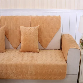 Zimné zahustiť plyšové non-slip gauč kryt vankúš protišmykovou slipcover sídlo koberčeky gauči kryt gauč uterák pre obývacia izba X
