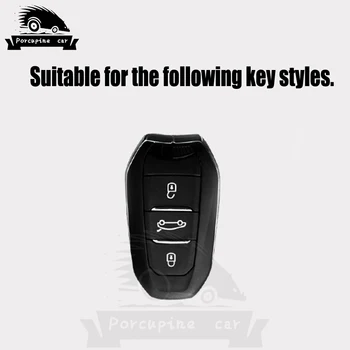 Zliatiny zinku kľúča Vozidla prípade Smart Remote Kľúč, kryt plášťa vhodný pre Peugeot 301 308 408 508 2008 3008 4008 5008 Citroen C4 C4L C6 C3-XR