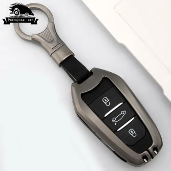 Zliatiny zinku kľúča Vozidla prípade Smart Remote Kľúč, kryt plášťa vhodný pre Peugeot 301 308 408 508 2008 3008 4008 5008 Citroen C4 C4L C6 C3-XR