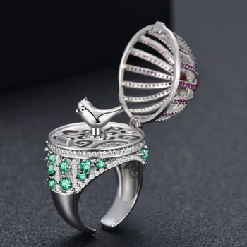 Zlxgirl šperky Dubaj Dizajn Pekné plné pripraviť kubický zirkón medený prsteň, šperky jemné ženy, mužov, svadobné krúžok príslušenstvo anel krúžky