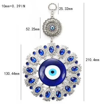 ZLÉ OKO 1 KS 21*13 cm turecký extra veľké prívesok Blue eye interiér s petal tvar kúzlo EY4914