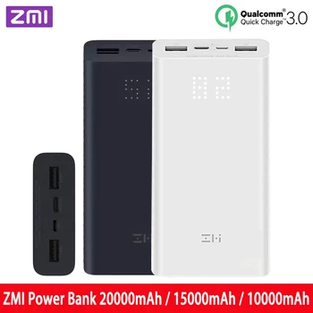 ZMi power Bank 20000mah / 15000mah / 10000mah rýchle nabíjanie qc3.0 nabíjačka je vhodná pre notebook power Bank 10000 MAH