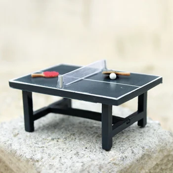 ZOCDOU 1 Kus Mini Stôl na stolný Tenis Malé Socha Malá Figúrka Remesiel Obrázok Ornament Miniatúr