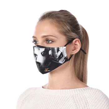Zohra Mechanické Tlač Masku na Tvár Opakovane Ochranné PM2.5 Filtra Úst Maska Proti Prachu Maska Vetru, Nastaviteľný Pleťové Masky