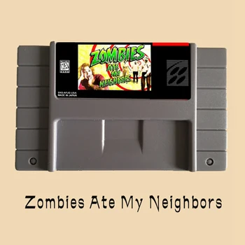 Zombie Jedli Môj Susedov 16 bit Veľké Sivé Hra Karty Pre USA NTSC Herné Konzoly