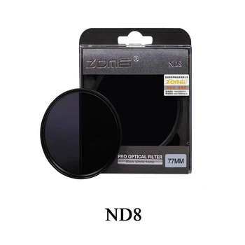 Zomei Neutrálne kamery ND filter set kit 52mm 58mm 62mm 67mm 77mm 82mm ŽÚ2 ŽÚ4 ND8 pre SLR fotoaparátu DSLR Univerzálny objektív