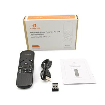 Zoweetek i7 2.4 G Bezdrôtová Klávesnica Vzduchu Lietať Myš Diaľkové Ovládanie Laserové Pero Ukazovateľ Presenter pre PC HTPC Android TV Box X360, PS3