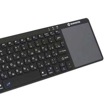Zoweetek K12BT-1 ultra Slim Bezdrôtová hebrejské španielsky Bluetooth klávesnica s Multi-Dotyková podložka pre PC a IOS