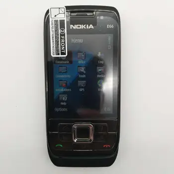 Zrekonštruovaný E66 Pôvodné Odomknutý Telefón Nokia E66 GSM, WCDMA, WIFI, Bluetooth, 3.15 MP Fotoaparát, mobilné Telefóny Zadarmo shippig