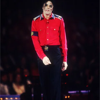 Zriedkavé MJ Michael Jackson RED & Black CTE Menčester Outwear Klasické Anglicko Retro antiwar Tričko Bunda S ramenom-pásma Vo Všetkých Veľkosť
