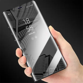 Zrkadlo Flip puzdro Pre iPhone XR XS 11 Pro Max 8 7 6 6 Plus Stojan Okno Kryt Pre iPhone 5 5S SE X XS Conque Pre iPhone 11Capa