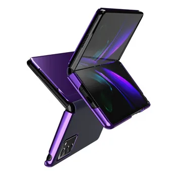 Zrkadlo obal Pre Samsung Galaxy Z Fold 2 5G W20 W21 Pokovovanie Smart Flip PU Kožené Stojan Shockproof Kryt Telefónu Z. Fold 2