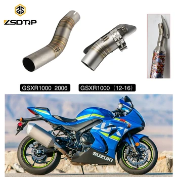 ZSDTRP Pre Suzuki GSXR1000 2006 GSXR-1000 2012-2016 Motocykel Nehrdzavejúcej Ocele, Upravené Výfukové Uprostred Prepojenie Potrubia