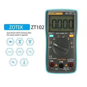 ZT102 Digitálny Multimeter Multimetro esr Tranzistor Tester Digitálne RM Mastech uni multi Meter 102/101 t Meter Sanwa Multimetre
