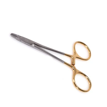 Zubné ihly držiteľ 12-16 cm zlato rukoväť ihly držiteľ pin objímka nerezová oceľ zubná chirurgia zariadenia