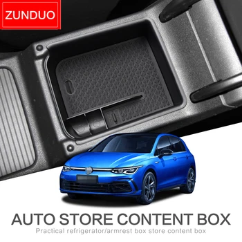 ZUNDUO Opierke Úložný Box Pre Volkswagen VW GOLF 8 2019 2020 2021 Interiéru Auta Príslušenstvo Zakladanie Upratovanie