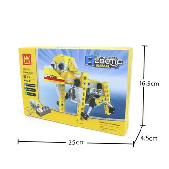 Zviera Elektronické Stavebné Bloky Vzdelávacie Vedy Súpravy DIY Tehla Robotické Hračky Šteňa Slon Krab Model Dieťa Narodeninám