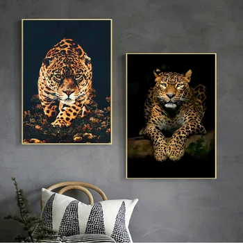 Zviera Umenie Leopard, Jaguár Plátno na Maľovanie na Stenu Umenie Výtlačkov Plagáty Cuadros obrazov na Stenu pre Obývacia Izba Domov Steny Moderného Interiéru