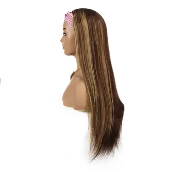 Zvýraznite Hlavový Most Ľudské Vlasy Parochňa Medová Blond, Hnedá Brazílsky Remy Parochne Pre Ženy Vlasy