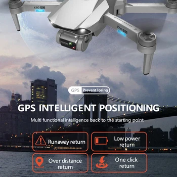 ZWN K60 GPS Drone s 5G Wifi FPV 4K HD Dual Camera Striedavé Optický Tok RC Quadcopter Ma Nasledovať Mini Dron vs SG108 EX5