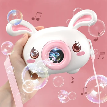 Zábava Roztomilý Kreslený Fotoaparát Deti Baby Bublina Stroj Vonkajšie Automatické Bublina Maker Prekvapenie Darček pre Kúpeľ Hračky