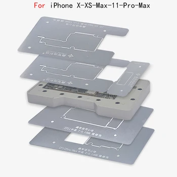 Základná doska Strednej Vrstvy Board 3D BGA Reballing Vzorkovníka Rastlín Tin Platformu pre iPhone x xs xsmax 11 11pro 11promax Opravy Net