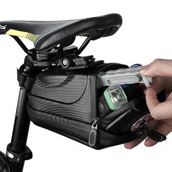 ZÁPAD CYKLISTIKA Bicykel na Koni Chvost Taška MTB Bike Sedlo BagWith USB Nabíjateľné zadné Svetlo Bezpečnosti Noc Jazda na Bicykli Skladovanie Taška