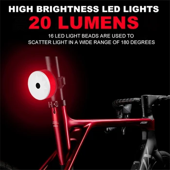 ZÁPAD CYKLISTIKA Bicyklov Svetla Nabíjateľná Beží Svetlo Vodotesné Zadné Flash Požičovňa LED zadné svetlo na Prilbu Lampa Cyklistické Príslušenstvo