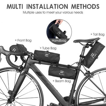 ZÁPAD CYKLISTIKA Multifunkčné Bicykli Taška Rainproof Skúter Elektrický Bicykel MTB Nástroj Taška na Riadidlá Rám Sedlo Cyklistické Príslušenstvo