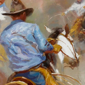Západ kovboj Plagát Jeden Kus Plátna Maľovanie Domova Office Salón Stenu Vytlačí Americký Štýl Tradičné Maľovanie Obrázok